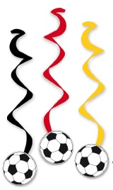 set 3 decospiralen met voetbal 'België'