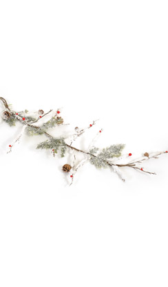 guirande sapin / baies / neige