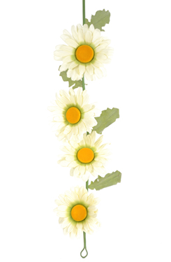 [0682285] guirlande met 4 margrieten