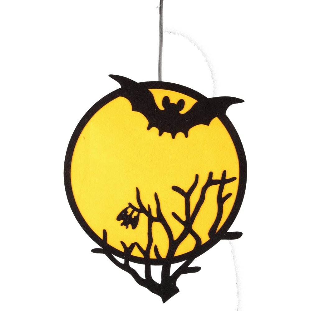 pendant lune + chauve-souris 'scream'