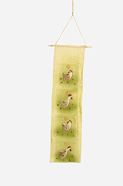 [0684314] hanger met zakjes 'kip' canvas