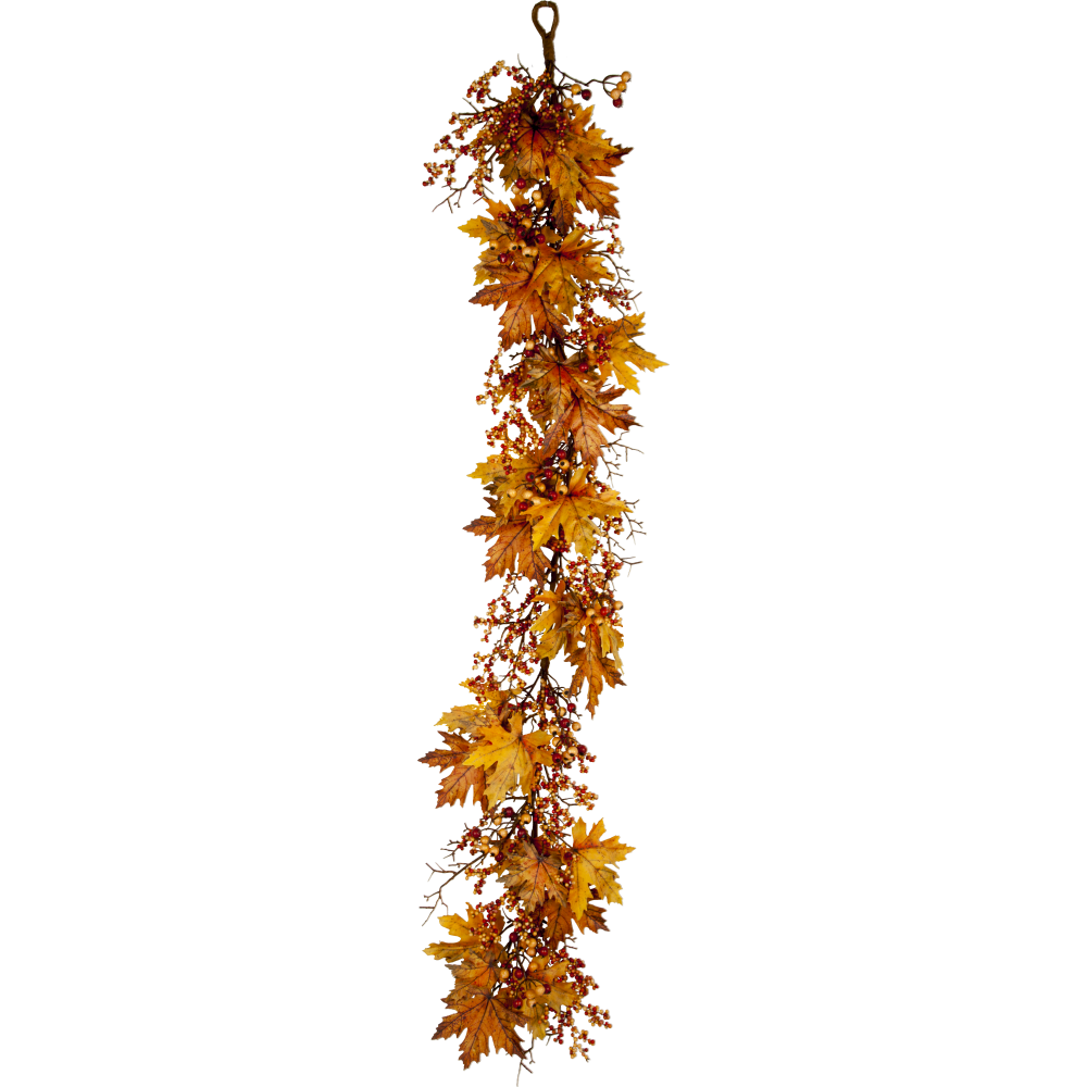 [0685780] guirlande feuilles + baies