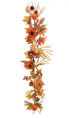 [0682679] autumn garland with pumpkin