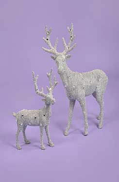 [0686020] hert 'glitterstenen' (28x10xh.36cm)