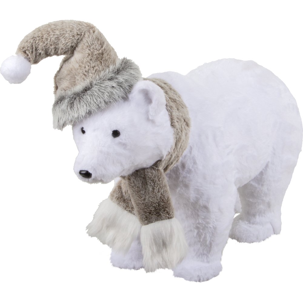 [0682863] ours polaire avec écharpe et bonnet