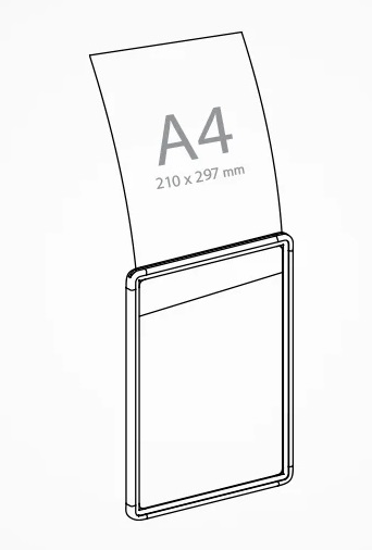 [0076602] cadre + housse A4 (transparent)