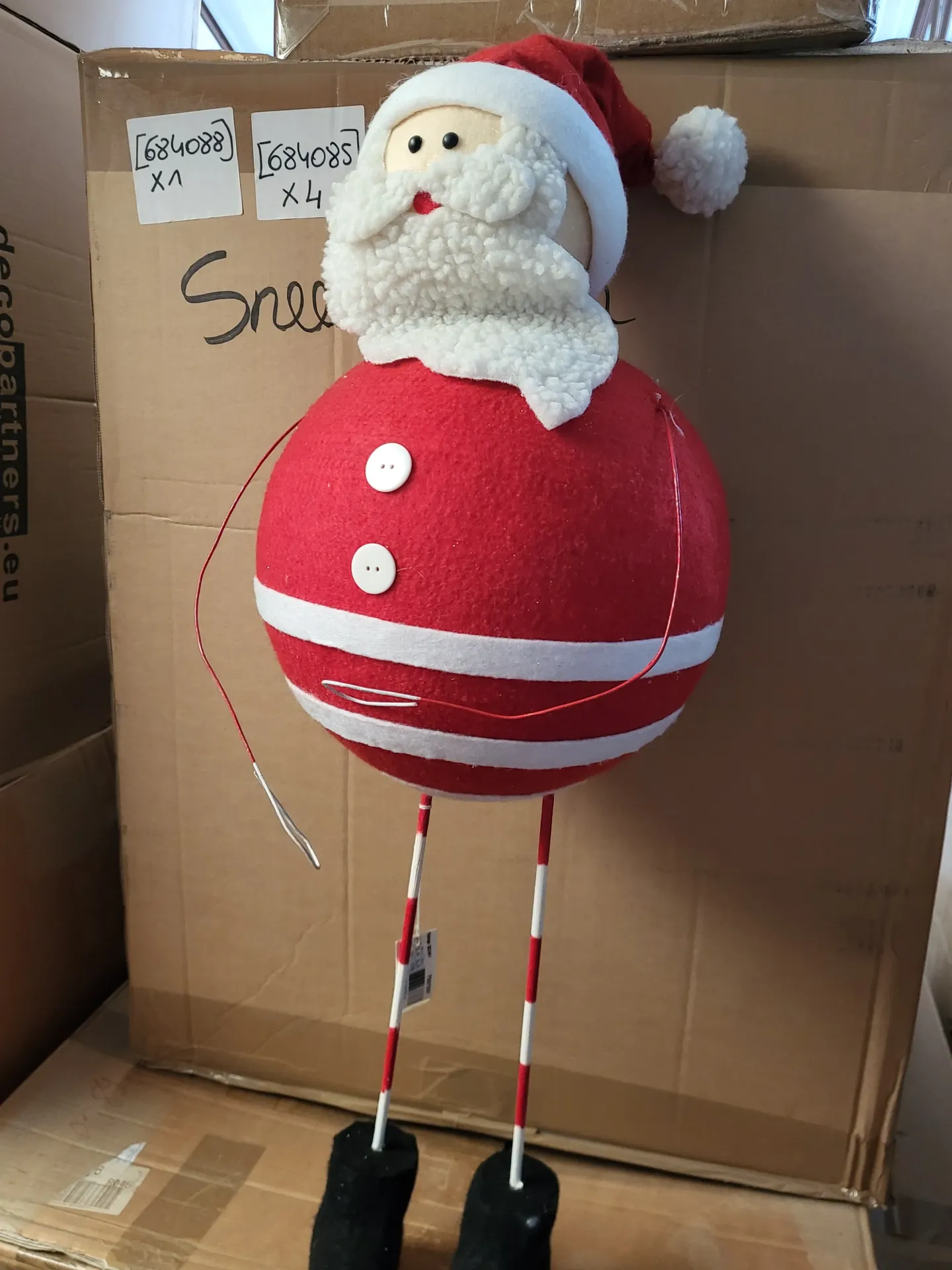 kerstman/houten benen