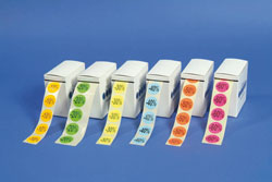 étiquette autocollante % (bleu, Ø20mm, -0.1)
