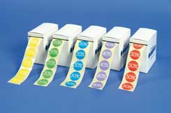 étiquette autocollante "% korting" (bleu, Ø18mm, 0.1)