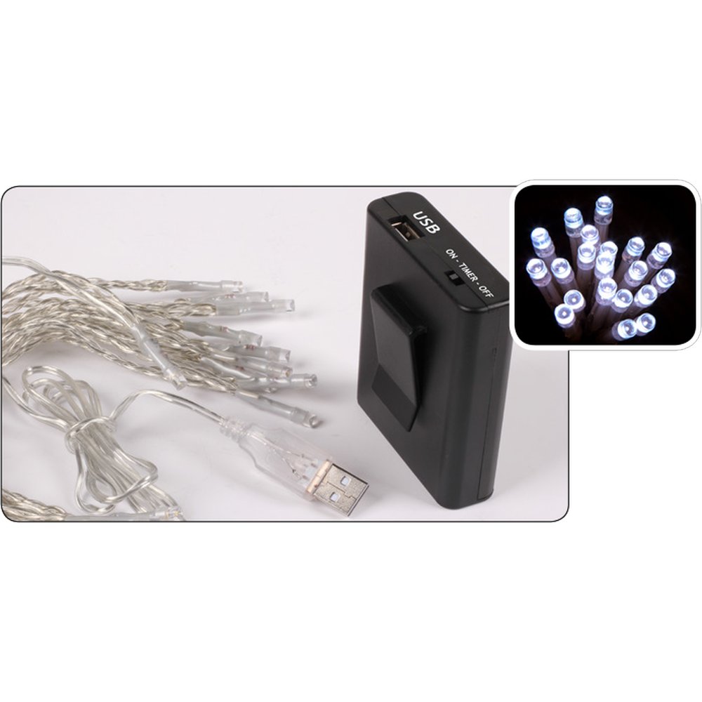 guirl.lumineuse LED 20  - batteries + USB