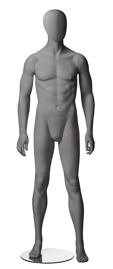 [0071931] mannequin 'Metro male' 1 (gray)