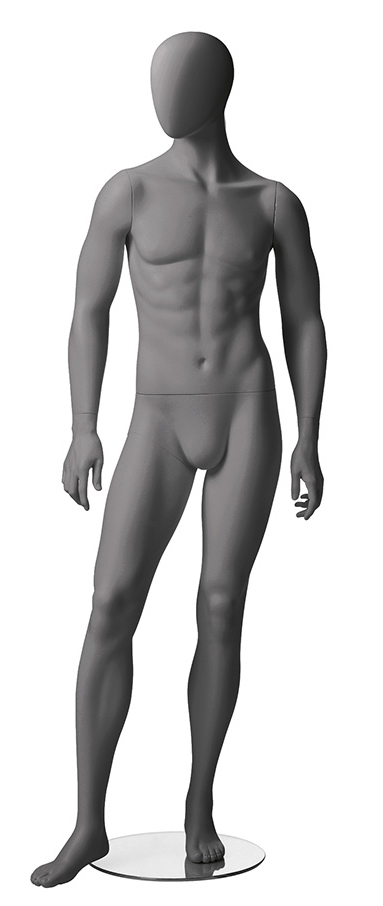 [0071933] mannequin 'Metro male',3 (gray)