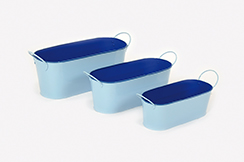 [0685510] oval shaped metal bowls