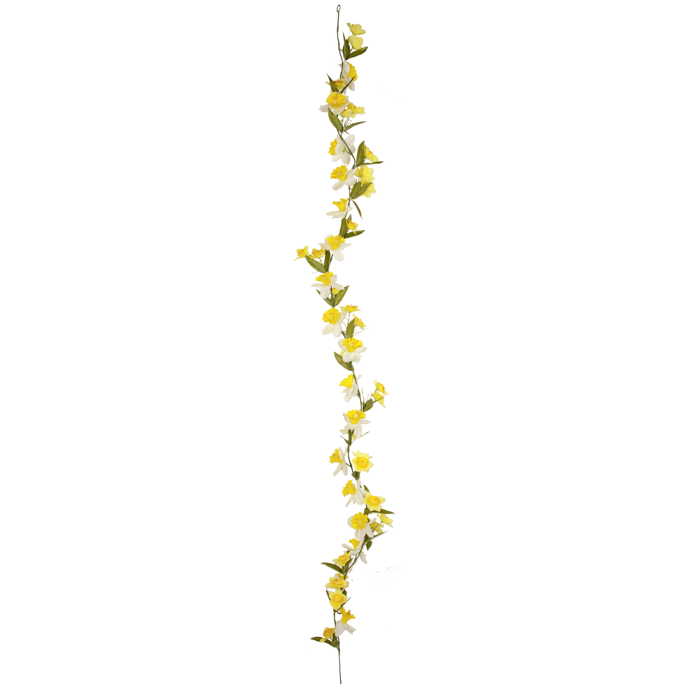 garland with daffodils