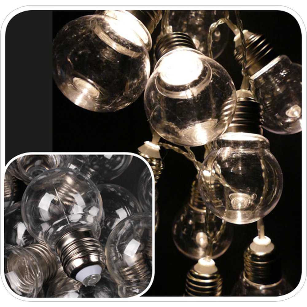 [0696303] opstekers 'gloeilamp' voor lichtguirlande (transparant)