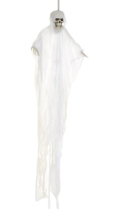 skull with LED lights and robe