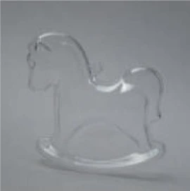 cheval à bascule transparent