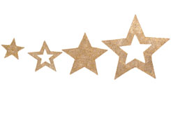 [0684012] stars sisal (gold/gold, Ø20cm)