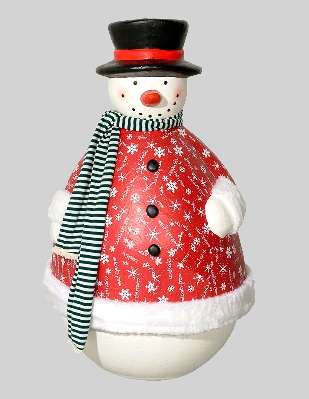 [0686251] bonhomme de neige givré rond