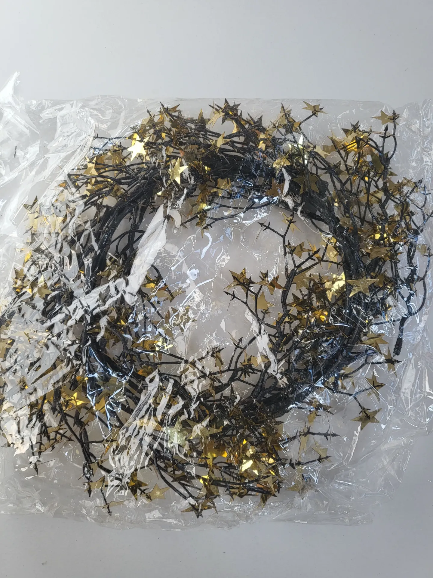 metallic star garland