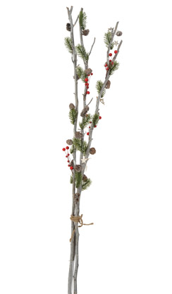 [0687320] twig bundle pine/berry/snow 
