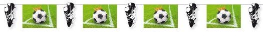 vlaggenguirlande voetbal met kroon