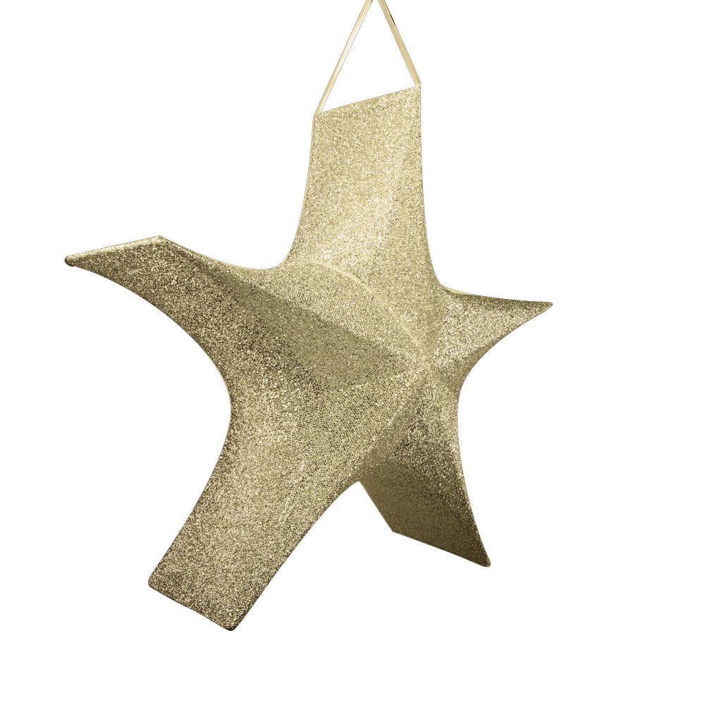 [0687687] foldable star shiny 3D (gold, 26xØ80cm)