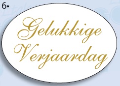 étiquettes de voeux 'gelukkige verjaardag'