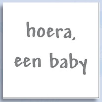 étiquettes de voeux 'hoera baby'
