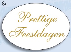 étiquettes de voeux 'prettige feestdagen'