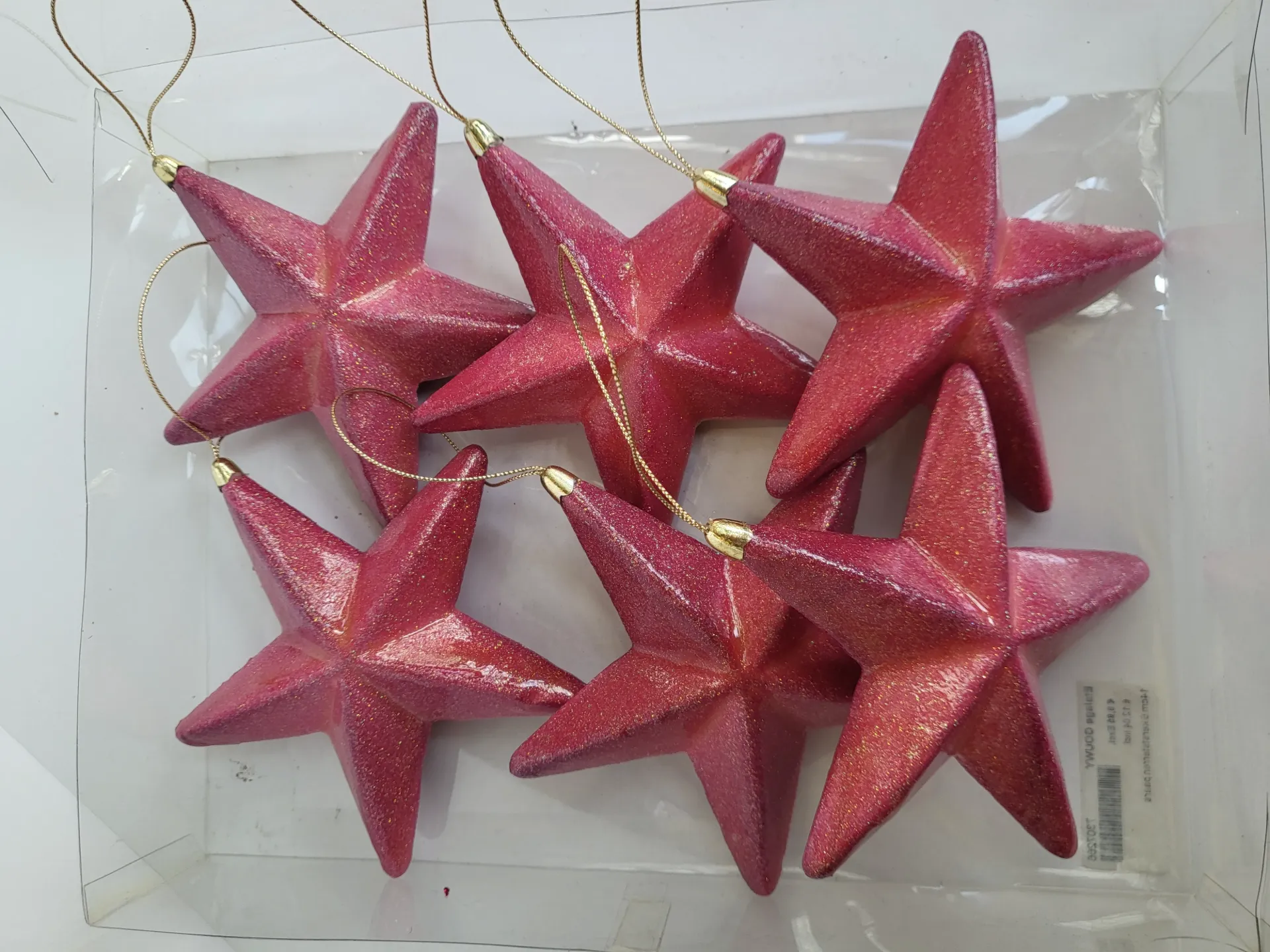 6 kerststerren paars