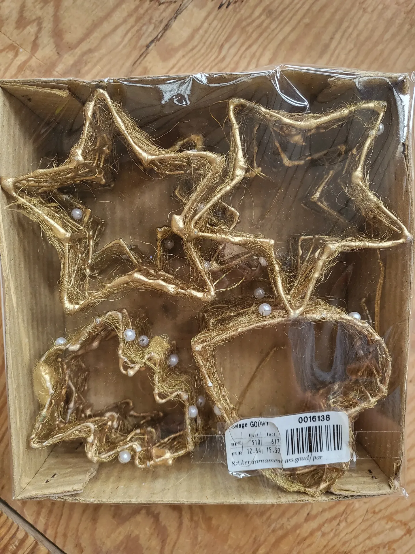 [0016138] 8pc.Christmas ornaments (gold)