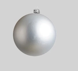 8cm 10 kerstbal.zilver mat pvc