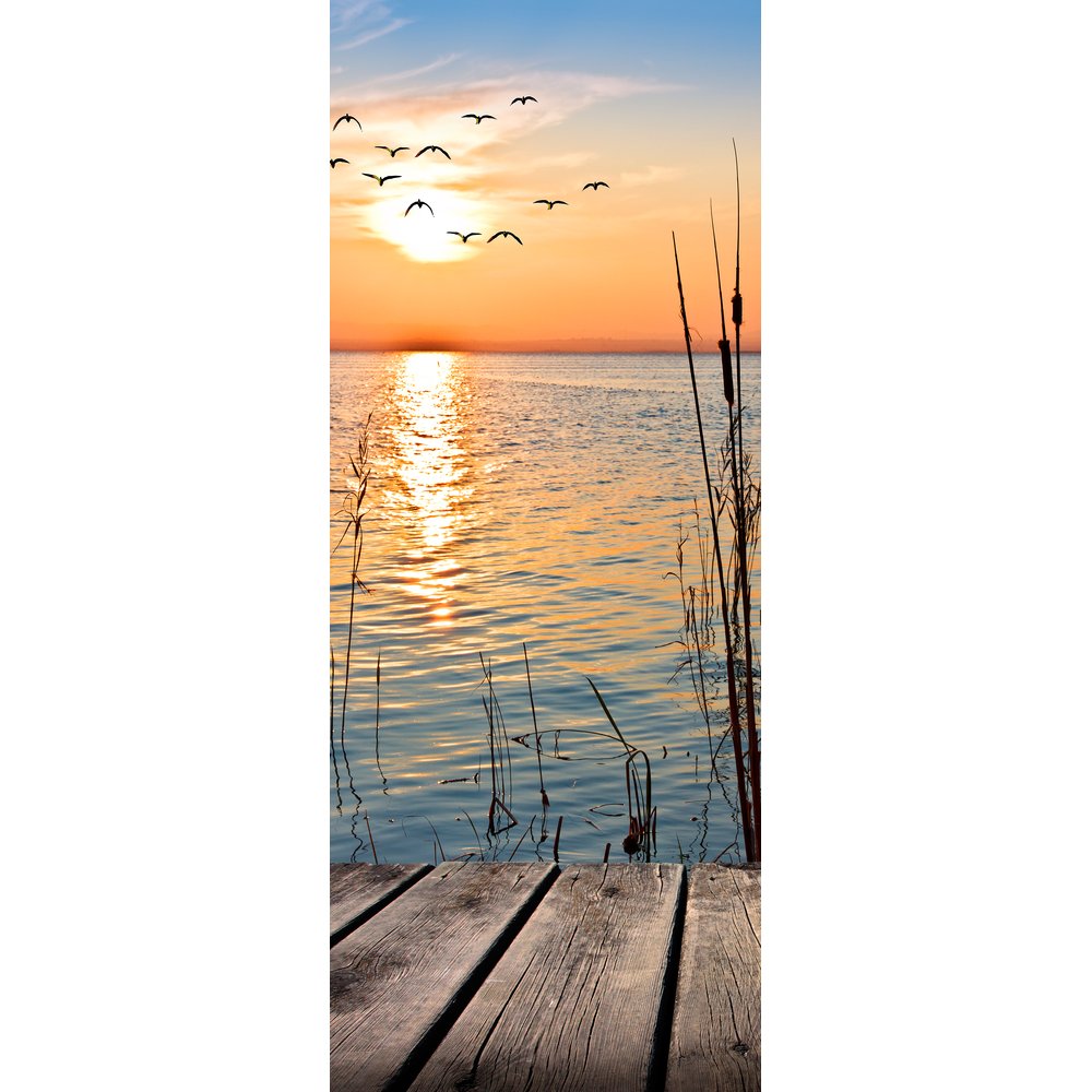 banner 'coucher de soleil au lac'
