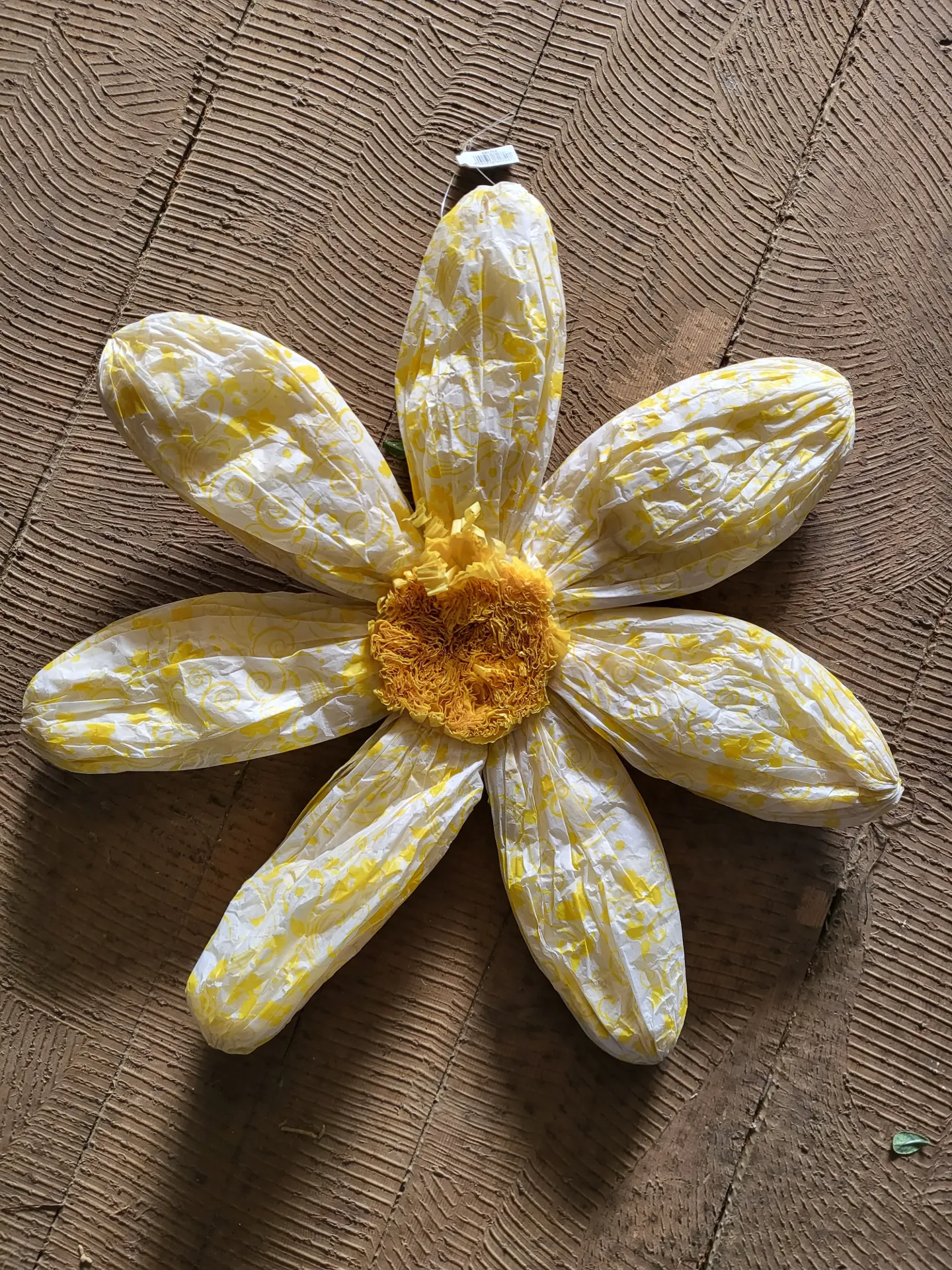 [0681754] fleur suspendue (jaune/blanc, 50cm)