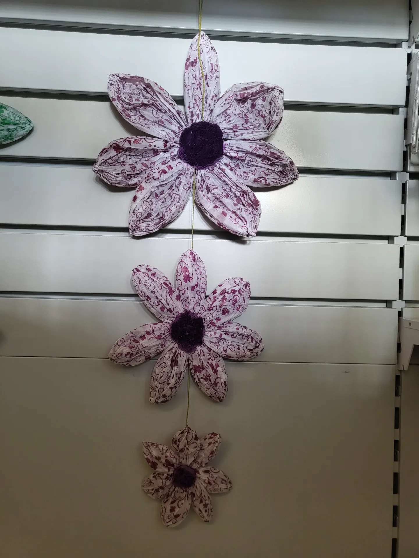 [0681745] bloemenhanger x3 (geel/wit)
