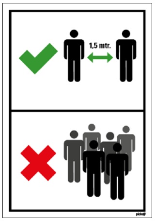 [0049599] sign 23x33 (keep your distance)