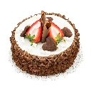 chocolate cake with strawberries