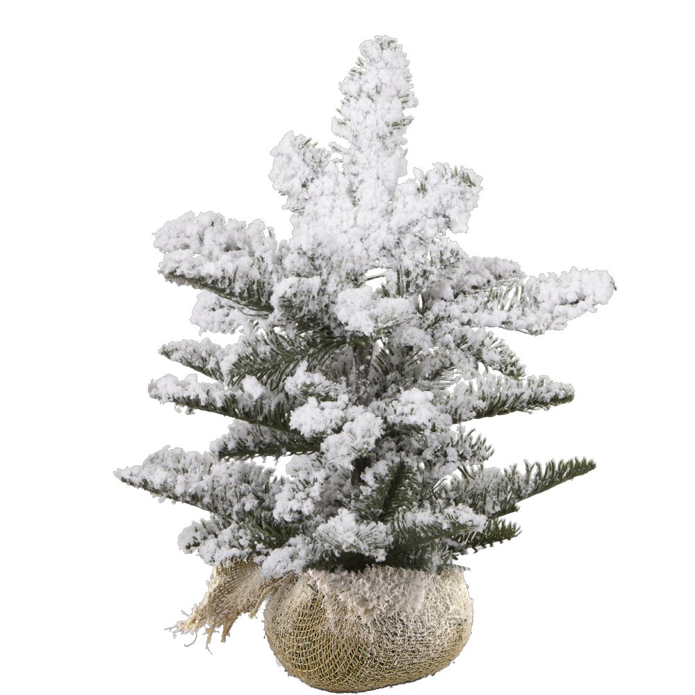 [1040929] sapin dans sac en jute (h.35cmxØ25cm)