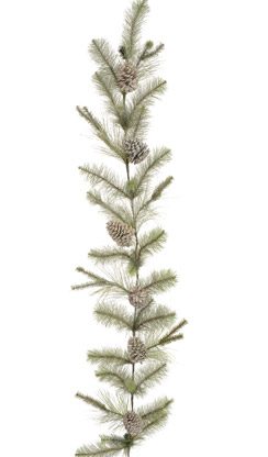 [0682678] pine garland with glitter