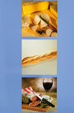 display pain/vin/fromage