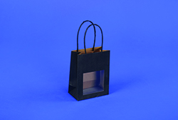 [0073274] paper carrier bag 'intense' + window (11,5+6,5x14,7cm)