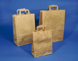 [0073311] paper bags flat handles (22+10x28cm-70g/m²)