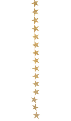 [0686660] glittersterrenguirlande (goud, 160cm)